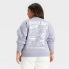 Women's Beach Bum Graphic Sweatshirt - Blue - 2 of 3