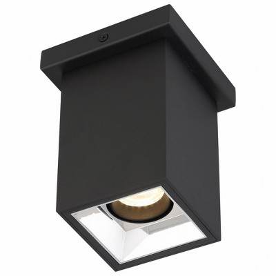 I-Lite Black Metal Adjustable LED Flush Mount Spotlight