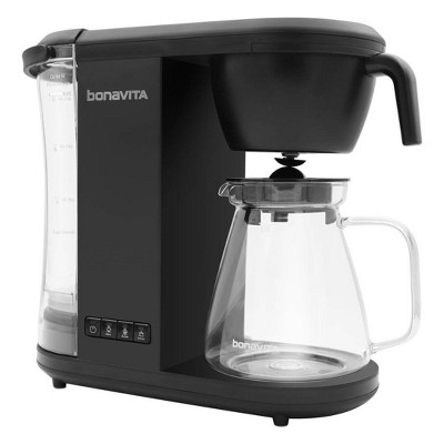 Bonavita Enthusiast Matte Black 8 Cup Drip Coffee Brewer with Glass Carafe