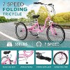 Docred Folding Tricycles, 7 Speed, 20 24 26 Inch 3 Wheel Folding Bikes with Low Step-Through, Foldable Tricycle for Women, Men, Seniors - 2 of 4