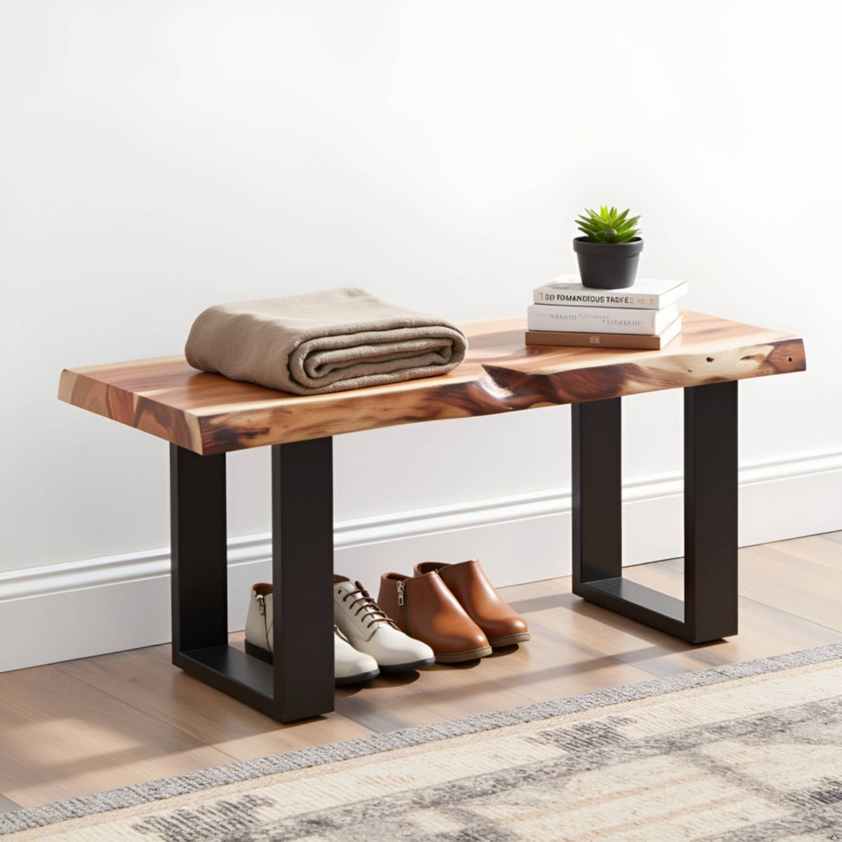 Alaterre Furniture Alpine Bench Natural Brown - thumbnail 8