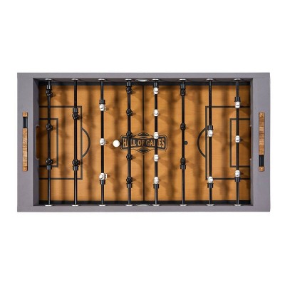 Kinwood 56" Gray and Wood Foosball Table with Chrome Rods