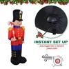 Whisen 6FT Christmas Inflatable Nutcracker Toy Soldier with Candy Cane, Outdoor Blow-Up Yard Decoration with LED Lights Display - Red - 4 of 4