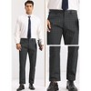 Lars Amadeus Men's Regular Fit Flat Front Business Checked Pattern Dress Pants - image 4 of 4