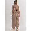 Women's Oversized Terry Knit Jumpsuit - entro - 3 of 4