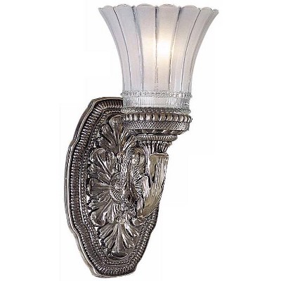 Minka Lavery Vintage Wall Light Sconce Brushed Nickel Hardwired 5" Fixture Etched Clear Glass Shade for Bedroom Bathroom Vanity