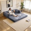 2-in-1 Memory Foam Sofa Bed - Modular Convertible Design, for Living Room, Bedroom and Apartment,No Assembly Required,Dark Grey - 2 of 4