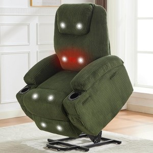 Power Lift Recliner Chair for Elderly with Massage & Heat,Electric Recliner with Remote,2 Cup Holders,Side Pockets and Stand Assist - 1 of 4