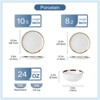 vancasso 12-Piece Stoneware Dinnerware Set , Including Dinner/Dessert Plates, Bowls, For 4 People - 2 of 4