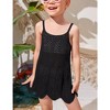 Girls Sheer Cover Dress Summer Beach Cover Up Dresses Crochet Beach Dress for Little Girl  Sleeveless Spaghetti Strap Sheer Beach Sheer Cover Up - 3 of 4