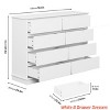 8 Drawer Dressers for Bedroom, Chest of Drawers w/Deep Drawers, Large Double Dresser for Closet with Wide Top for Living Room, Hallway, Kids Room - 2 of 4