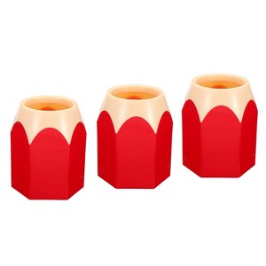 Unique Bargains Desk Cute Pencil Shape Pen Pencil Holders 3 Pcs - 1 of 4