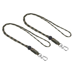 Unique Bargains Braided Wrist Polyester Keychain Wallets Badge Lanyard with Hooks 2 Pcs - 1 of 4