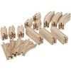 Wooden Train Track 52 Piece Set - 18 Feet Of Track Expansion And 5 Distinct Pieces - by Right Track Toys - 2 of 4