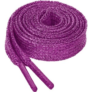 Allegra K Sneakers Glitter Shiny Metallic Flat Shoe Laces 1 Pair - 1 of 4