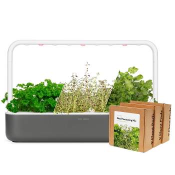 Click & Grow Indoor Steak Seasoning Gardening Kit, Smart Garden 9 with Grow Light and 36 Plant Pods
