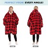 Womens' Hoodie Zip Up Sweatshirt with Full Fleece Lined, Oversized Zip-Up Adult Blanket Hoodie Wearable for Womens Men - Catalonia - 2 of 4