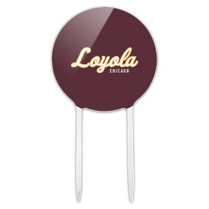 Loyola University Chicago Secondary Acrylic Cake Topper Party Decoration for Wedding Anniversary Birthday Graduation - 1 of 4
