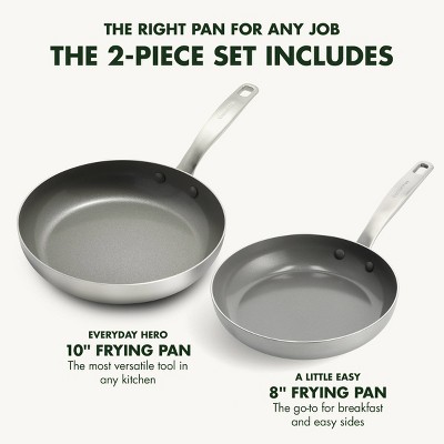 Chatham Stainless Steel Ceramic Nonstick 2-Piece Fry Pan Set