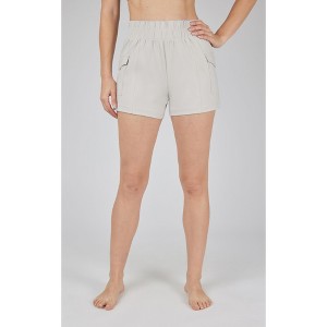 Yogalicious Womens Lux Trail Path Commuter Outdoor Utility 4" Cargo Short - 1 of 3
