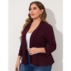 Clearlove Women Casual Blazer Open Front Long Sleeve Work Office Cardigan Jackets - 3 of 4