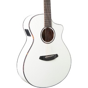 Breedlove Discovery Spruce-Mahogany Concert Acoustic-Electric Guitar Satin White - 1 of 4