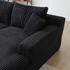 Sleeper Sofa Chair Modern Cloud-Like Comfort with Ergonomic Support for Living Room 64"W - 3irtyhousy - 3 of 4