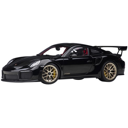 Porsche 911 (991.2) GT2 RS Weissach Package Black with Carbon Stripes 1/18  Model Car by Autoart