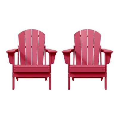 WestinTrends Malibu HDPE Outdoor Patio Folding Poly Adirondack Chair