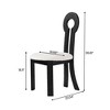 WJSHome Sheep Plush Upholstery Dining Chairs Set of 6, Rubberwood Dining Chairs, Retro Key Shape Design for Kitchen and Restaurant - 2 of 4