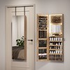 Vlsrka Wall/Door Mounted LED Jewelry Storage Mirror Cabinet - 2 of 4