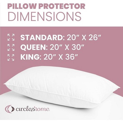 King Size White Cotton Hypoallergenic Pillow Protector Set