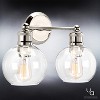 Urban Ambiance Luxury Vintage Bath Fixture,  10-7/8"H x 15-1/2"W,  Polished Nickel Finish, UHP2501 - 3 of 4