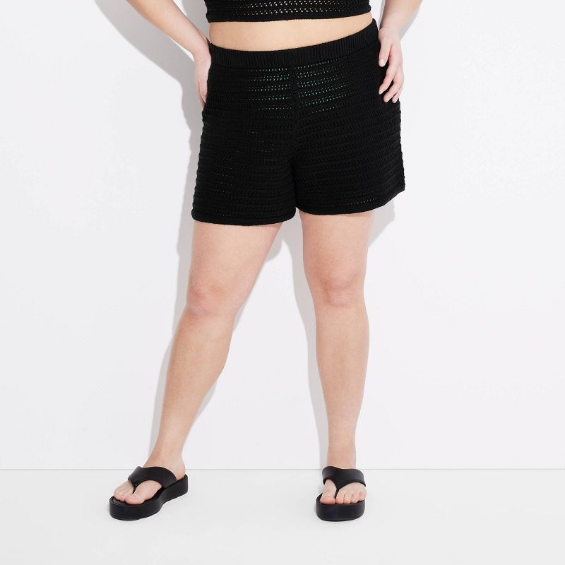 Women's Open Work Sweater Shorts - Wild Fable™, 3 of 10