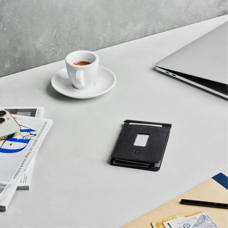 DONBOLSO Slim Leather Wallet Minimalist Bifold Wallet for Men - RFID Blocking Protection Money & Card Holder, Black, 4 of 5