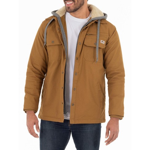 Wells Lamont Quilted Flex Canvas Thermal Lined Shirt Jacket - Brown ...