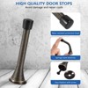 Attop Heavy Duty Door Stops 12 Pack 3 1/4 Inch - Flexible Spring Stopper, Child Safe with Rubber Tips (Oil Rubbed Bronze) for Home Interior Doors - 3 of 4