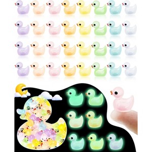 100PCS Glow in The Dark Animal Figures - 20 Styles Mini Resin Animals for DIY Crafts & Decor - 1 of 4