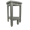 CoastalVogue® SnazzyCorner® 15" Teak Wood Corner Shower Bench with Shelf in Antique Gray Finish - Target Plus Gray 16"L x 16"D x 18.5"H - 2 of 4