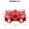 2 inch Forklift Trailer Hitch Receiver for Dual Pallet Forks, 7000 lbs Towing Capacity ,Double Hole, Red - 3 of 4