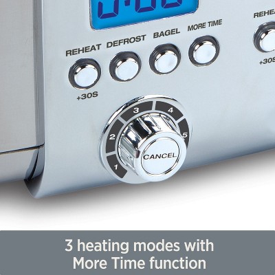 Stainless Steel Digital 4-Slice Toaster with Wide Slots