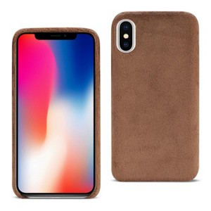 Reiko iPhone X/iPhone XS Fuzzy Fur Soft TPU Case in Brown - 1 of 4