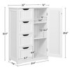 Yaheetech Wooden Bathroom Floor Cabinet With 4 Drawers White : Target