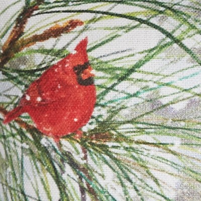 Joyful Snowman Square Holiday Throw Pillow with Red Trim