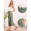 INSPIRE CHIC Women's Summer Elastic High Waist Tiered Casual Beach A-Line Maxi Skirt - 2 of 4