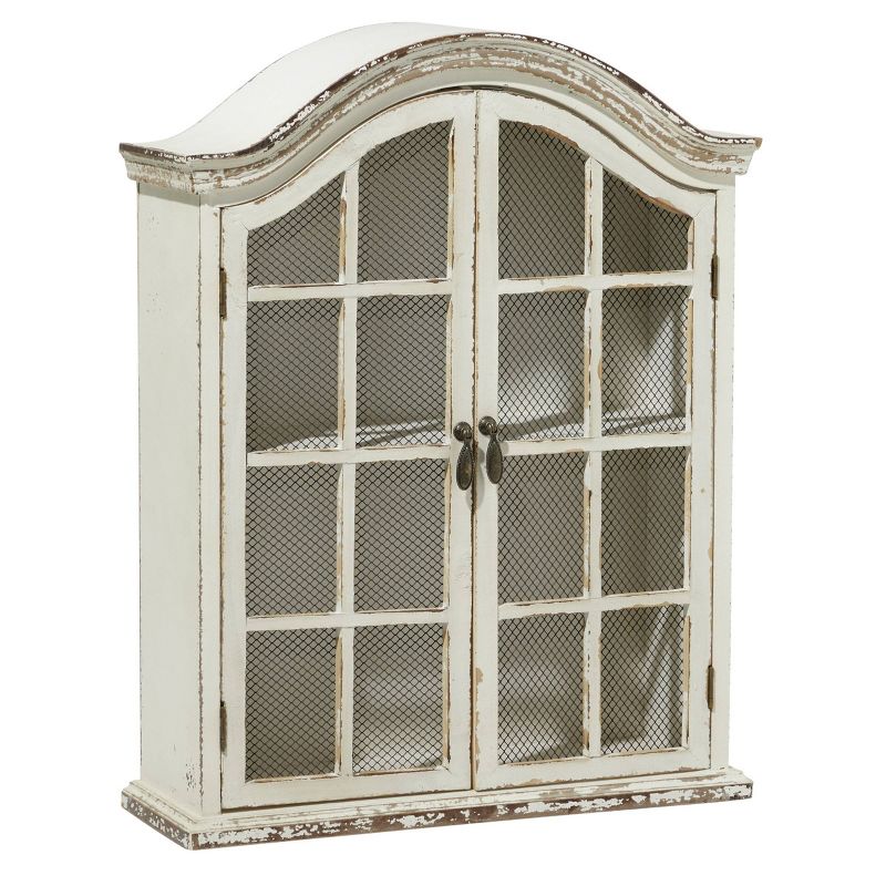  28"x22" Traditional Wood Wall Shelf with Arched Shutter Doors - Olivia & May, 5 of 17