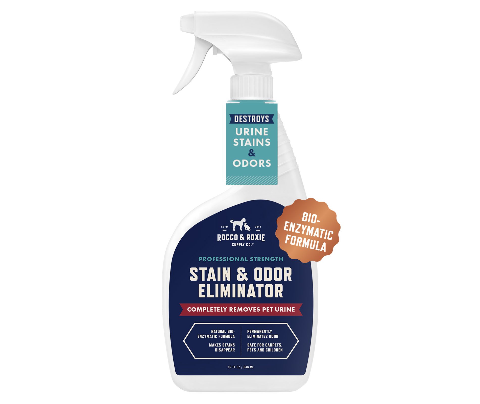 Rocco & Roxie Enzymatic Cleaner for Pet Urine Stain and Odor Eliminator - 32 fl oz