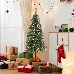 Karl Home 5ft Green PVC Christmas Tree with 100 Lights - 1 of 4