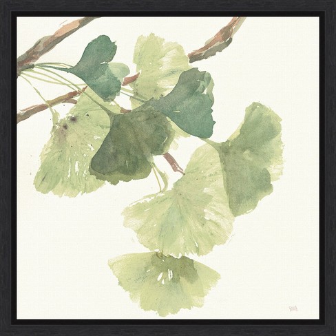 Amanti Art Gingko Leaves I Light by Chris Paschke Framed Canvas Wall Art - image 1 of 4