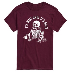 Men's - Instant Message - I'Ll Wait Skeleton Short Sleeve Graphic T-Shirt - 1 of 4